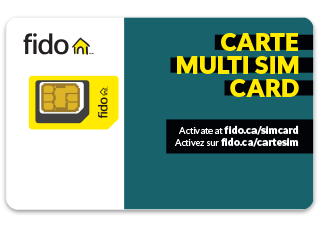 Fido Multi Sim Card- Fido Multi-Sim Card - Non-Activated Sim Card Supporting Nano, Micro and Standard Sim Devices