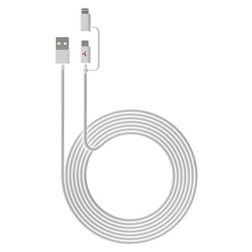 Fuse - Charge & Sync 2 in 1 Lightning/Micro USB to USB-A 3ft MFi (WHITE)