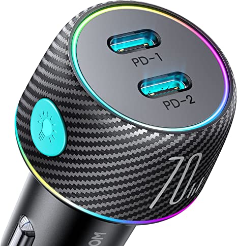 JOYROOM JR-CCN02 Dual PD 70W CAR CHARGER