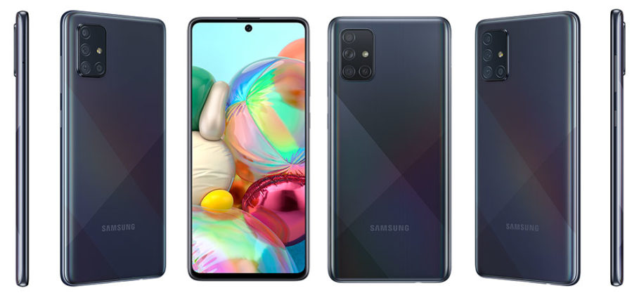 Samsung A71/A 71//A715W/Factory Unlocked Phone / 6.7 Inch Screen / 128GB / Crush Black / Canadian Stock (Open Box)