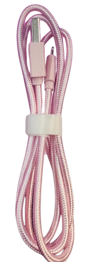Apple USB to Lightning MFI Certified Braided Cable 3ft and 6ft- Pink/ Purple/Zebra Color