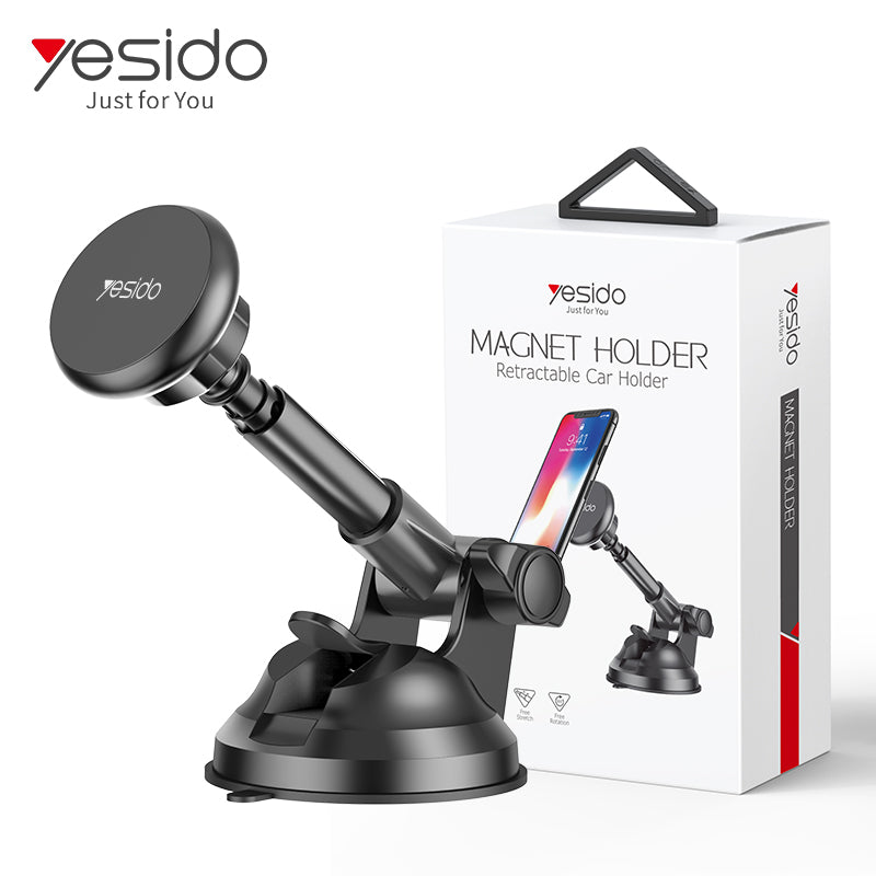 Yesido C41 Magnetic Retractable 360 degree rotation Car Holder Black