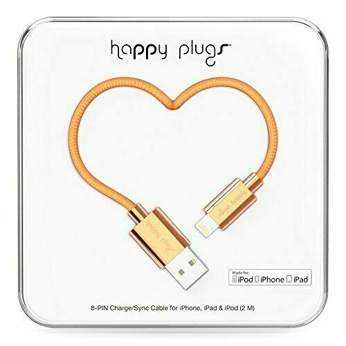 Happy Plugs 8-PIN Charge/Sync Cable for iPhone, iPad & iPod (Gold)