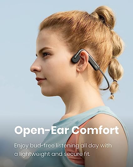 Shokz (AfterShokz) OpenMove - Open-Ear Bluetooth Sport Headphones - Bone Conduction Wireless Earphones - Sweatproof for Running and Workouts