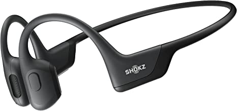 SHOKZ OpenRun Pro - Open-Ear Bluetooth Bone Conduction Sport Headphones - Sweat Resistant Wireless Earphones for Workouts and Running with Premium Deep Base - Built-in Mic, with Hair Band